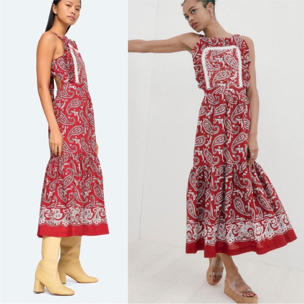 Sea New York Theodora paisley apron dress